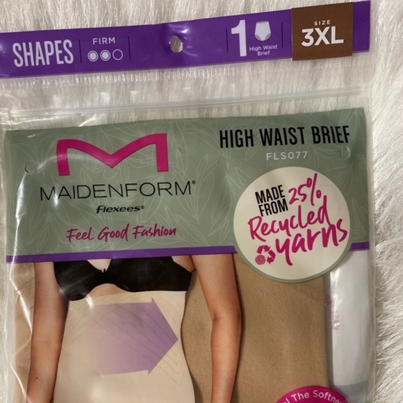 Maidenform Flexees Shapewear Womens Size 3XL Beige Seamless High Waist‎ Briefs - Picture 2 of 5